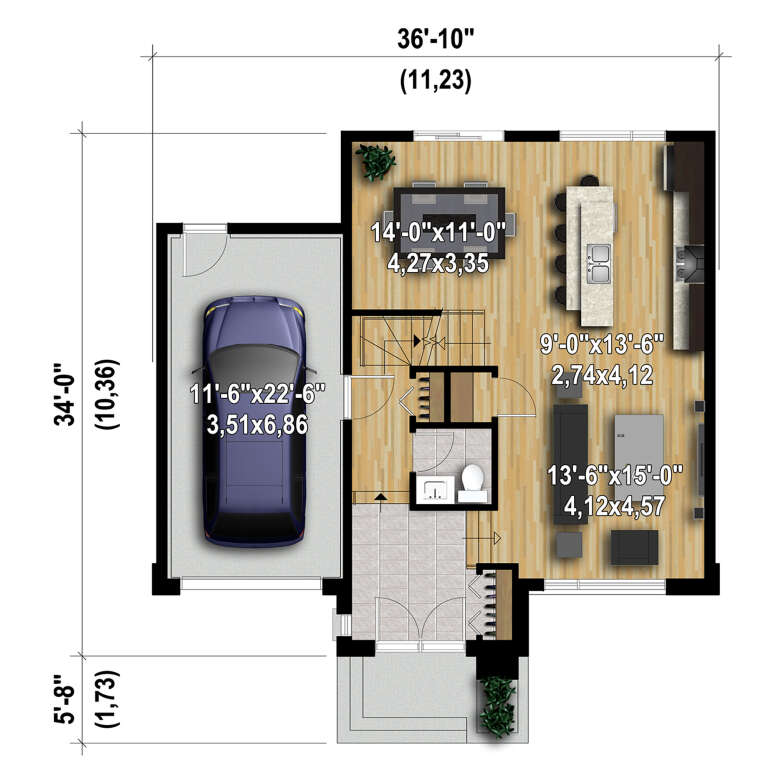 House Plan House Plan #33318 Drawing 1