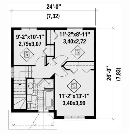 Second Floor for House Plan #6146-00620