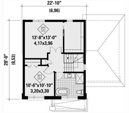 Second Floor for House Plan #6146-00621