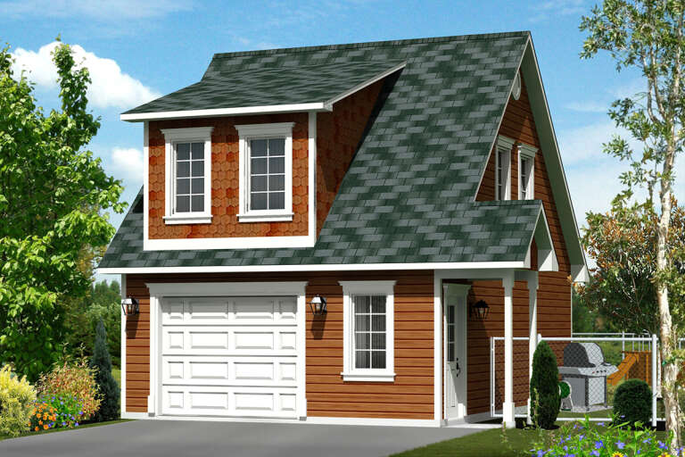 House Plan House Plan #33321 Angled Front Elevation