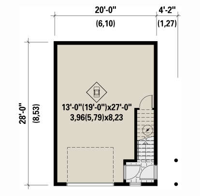 Garage Floor for House Plan #6146-00622