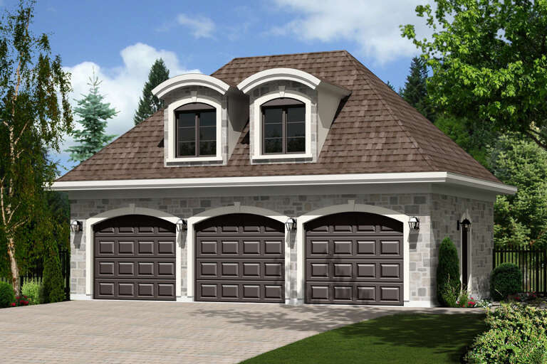 House Plan House Plan #33322 Angled Front Elevation