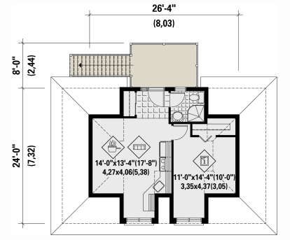 Second Floor for House Plan #6146-00623