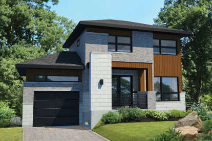 Modern House Plan #6146-00625 Elevation Photo
