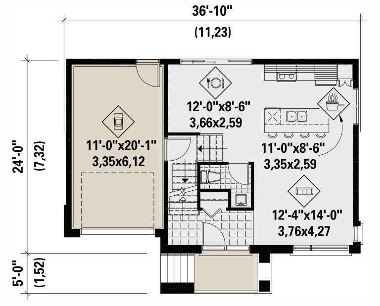 House Plan House Plan #33324 Drawing 1