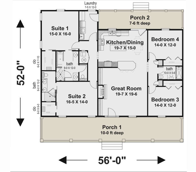 House Plan House Plan #33325 Drawing 1