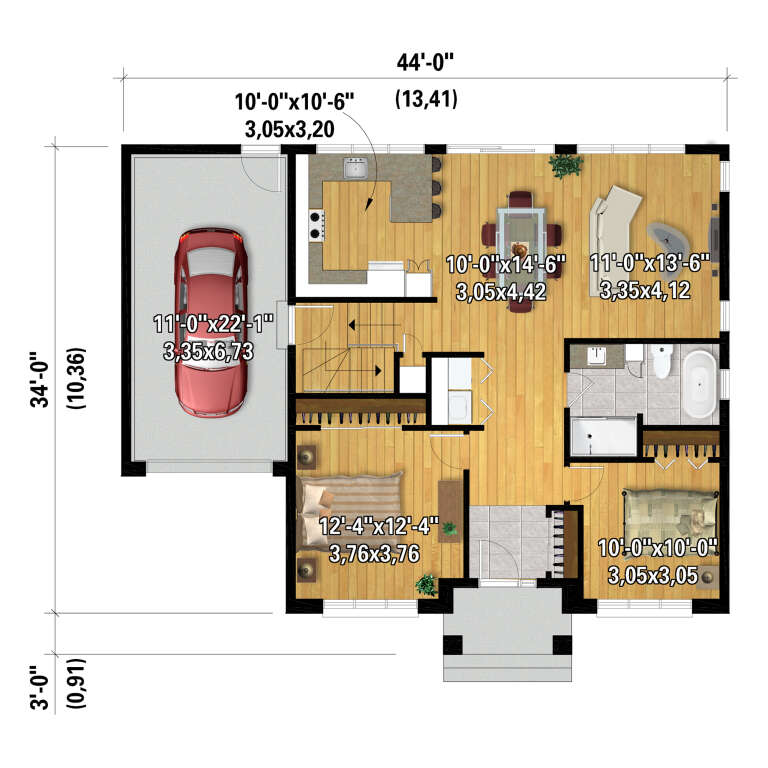 House Plan House Plan #33327 Drawing 1