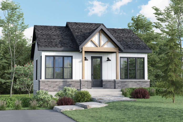 House Plan House Plan #33328 Angled Front Elevation