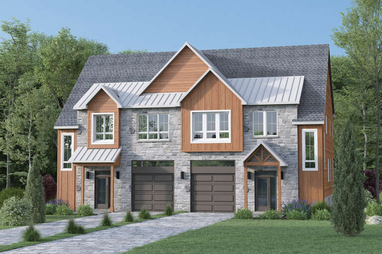 House Plan House Plan #33329 Angled Front Elevation