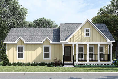 Modern Farmhouse House Plan #6261-00076 Elevation Photo