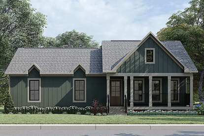 Modern Farmhouse House Plan #6261-00076 Elevation Photo