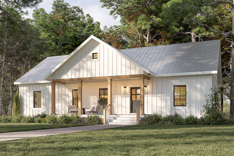 House Plan House Plan #33331 Angled Front Elevation
