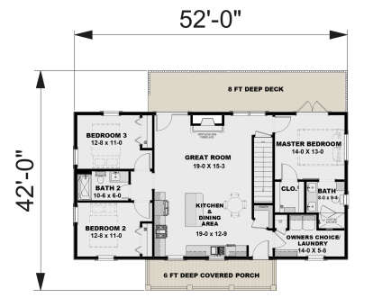 Main Floor  for House Plan #1776-00160