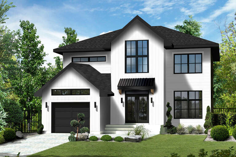House Plan House Plan #33334 Angled Front Elevation