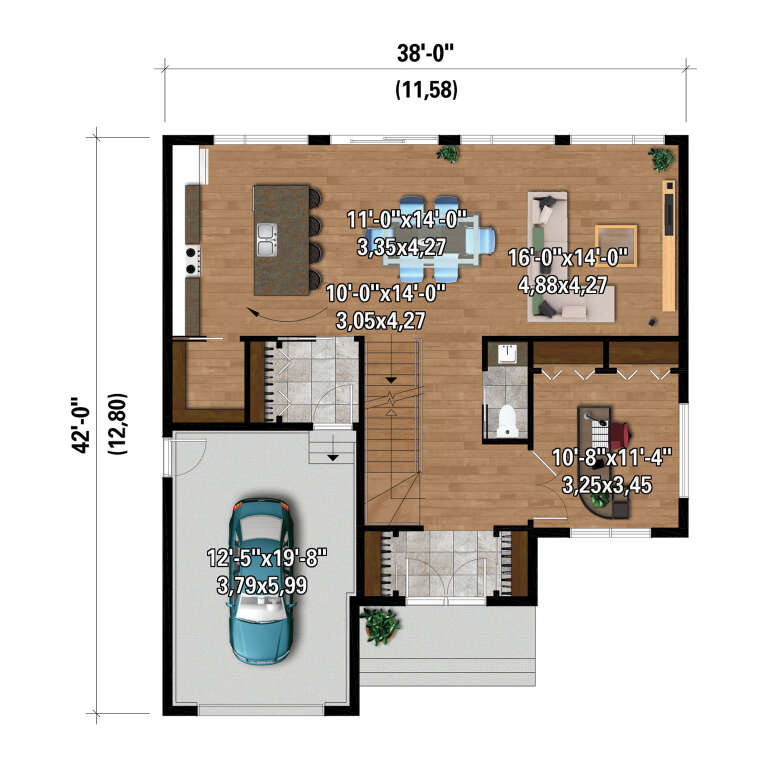 House Plan House Plan #33334 Drawing 1