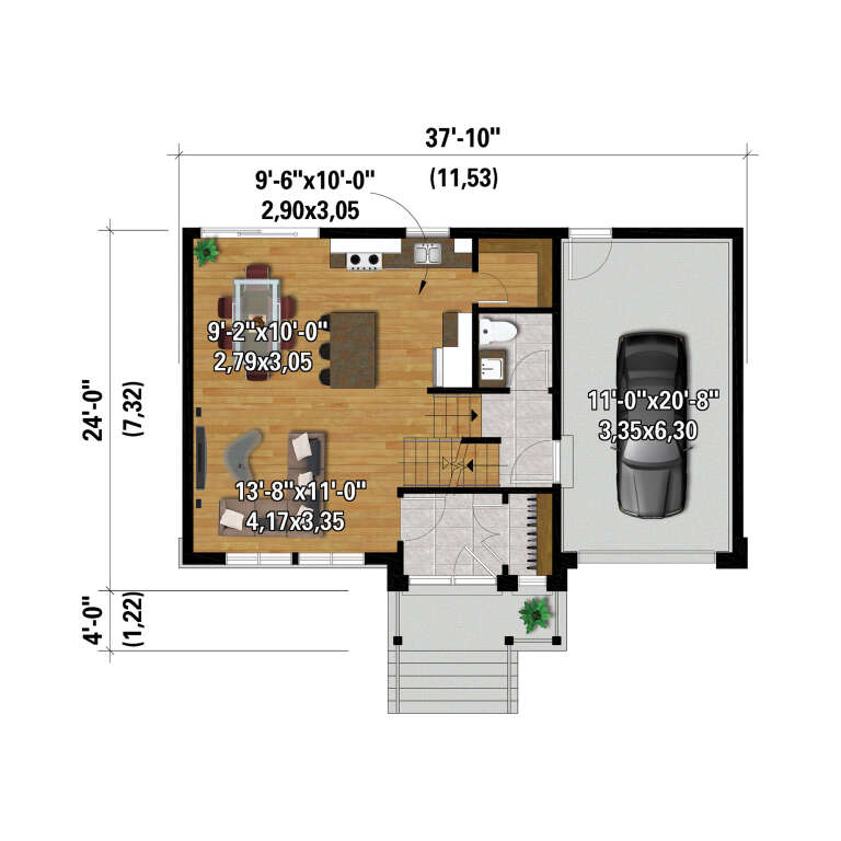 House Plan House Plan #33335 Drawing 1