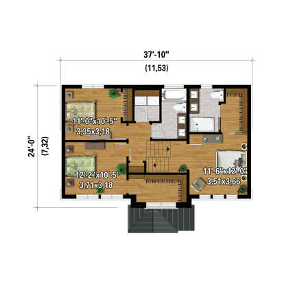 Second Floor for House Plan #6146-00632