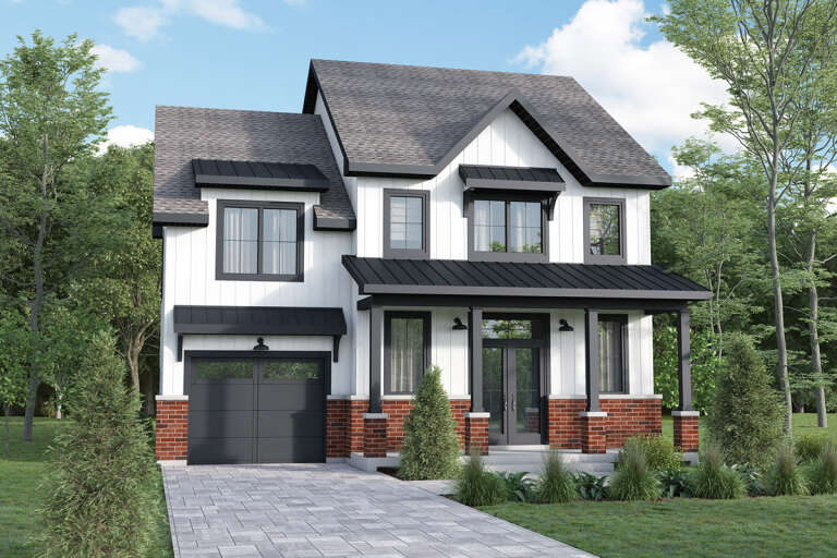 House Plan House Plan #33336 Angled Front Elevation