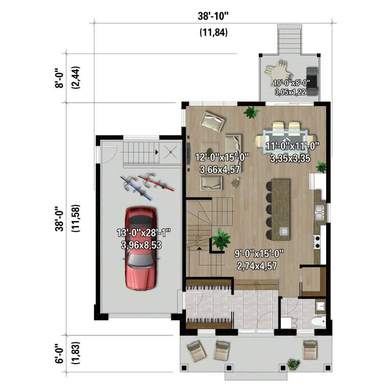 House Plan House Plan #33336 Drawing 1