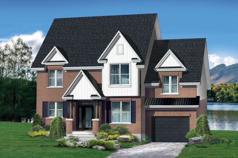 House Plan House Plan #33337 Angled Front Elevation