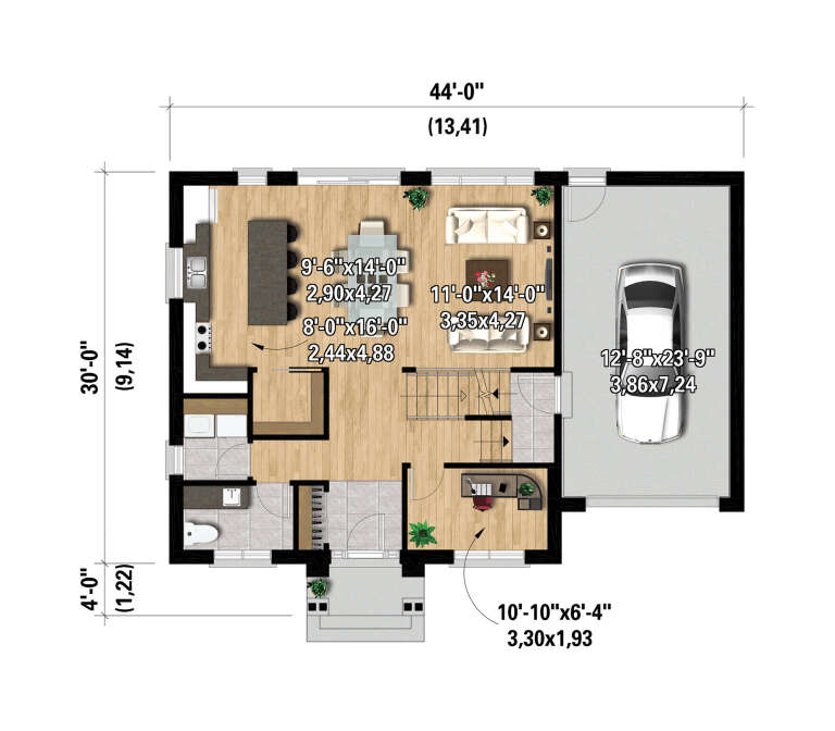 House Plan House Plan #33337 Drawing 1