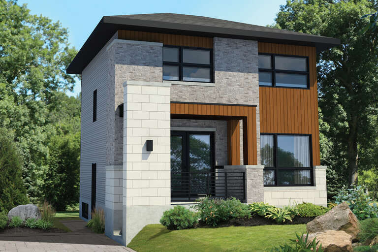 House Plan House Plan #33338 Angled Front Elevation