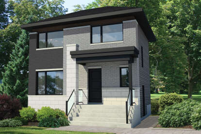 Modern House Plan #6146-00636 Elevation Photo