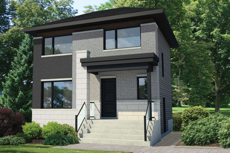 House Plan House Plan #33339 Angled Front Elevation