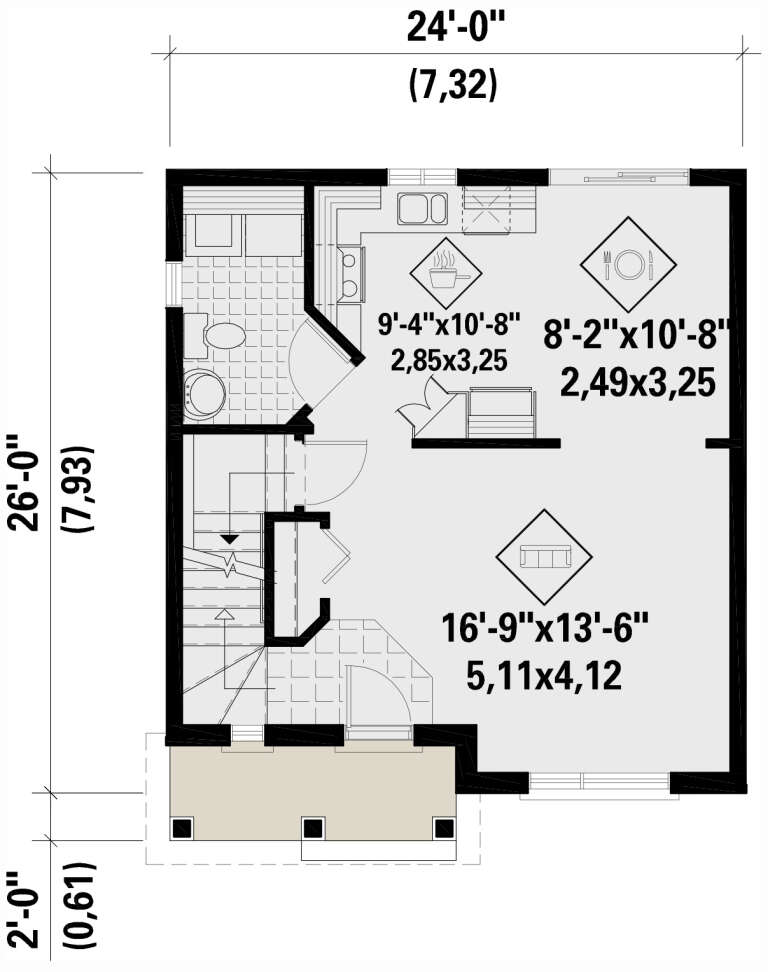 House Plan House Plan #33340 Drawing 1