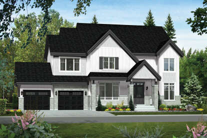 Modern Farmhouse House Plan #6146-00638 Elevation Photo