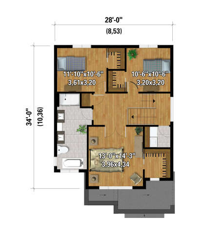 Second Floor for House Plan #6146-00639
