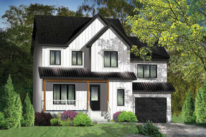 Modern Farmhouse House Plan #6146-00640 Elevation Photo