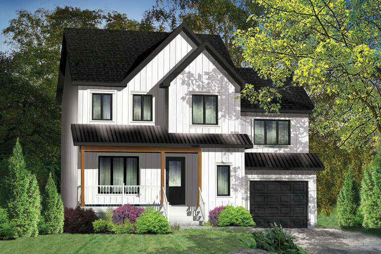House Plan House Plan #33343 Angled Front Elevation