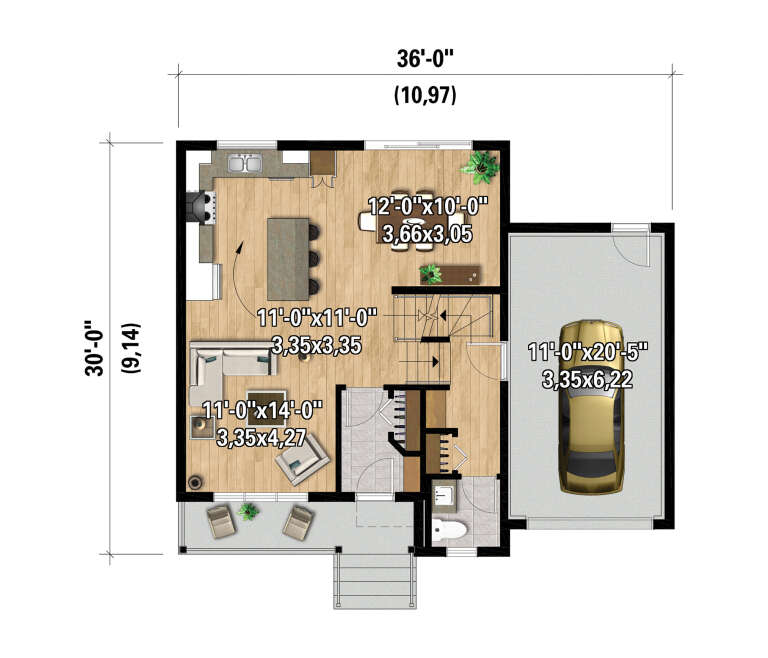 House Plan House Plan #33343 Drawing 1