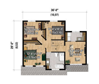 Second Floor for House Plan #6146-00640