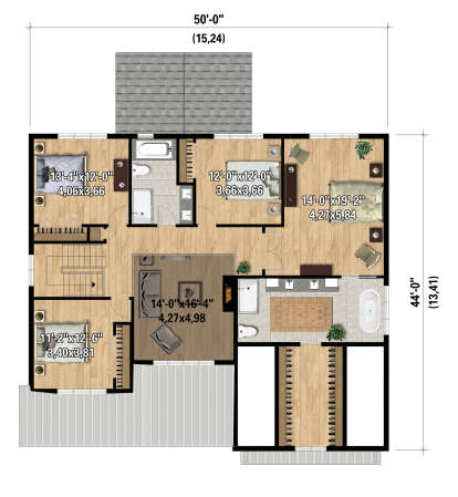 Second Floor for House Plan #6146-00641