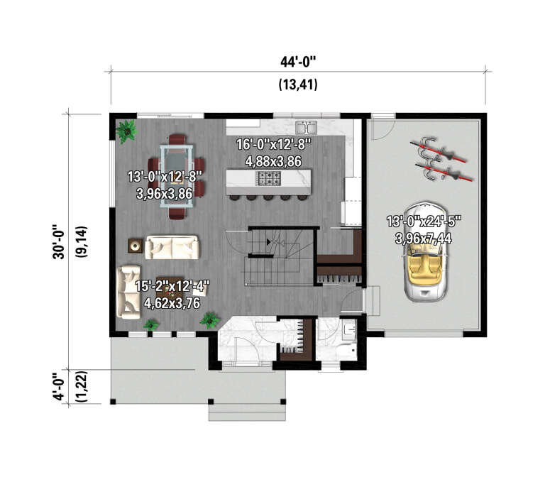 House Plan House Plan #33345 Drawing 1
