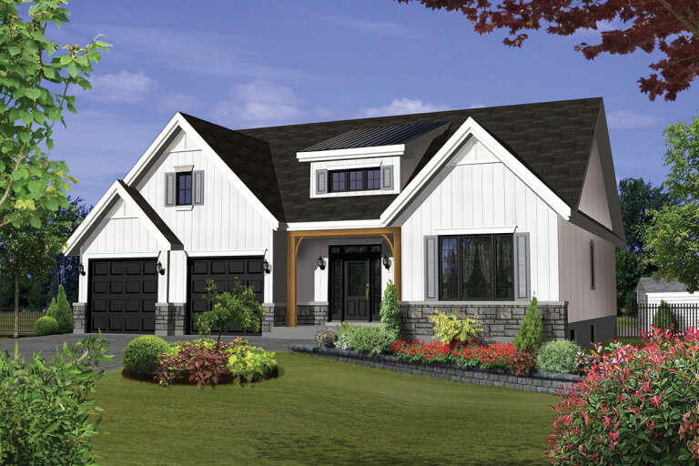 House Plan House Plan #33346 Angled Front Elevation