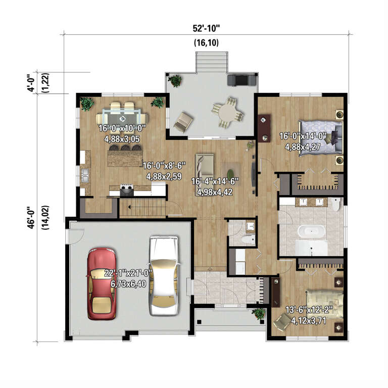 House Plan House Plan #33346 Drawing 1