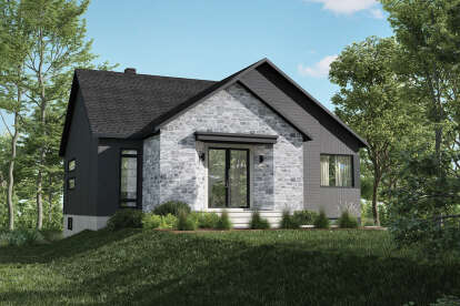 Modern House Plan #6146-00644 Elevation Photo
