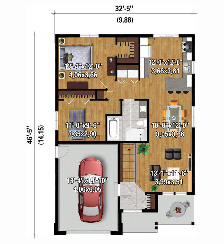 House Plan House Plan #33348 Drawing 1