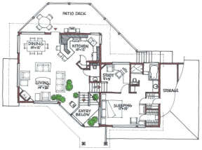 Floorplan 2 for House Plan #192-00022