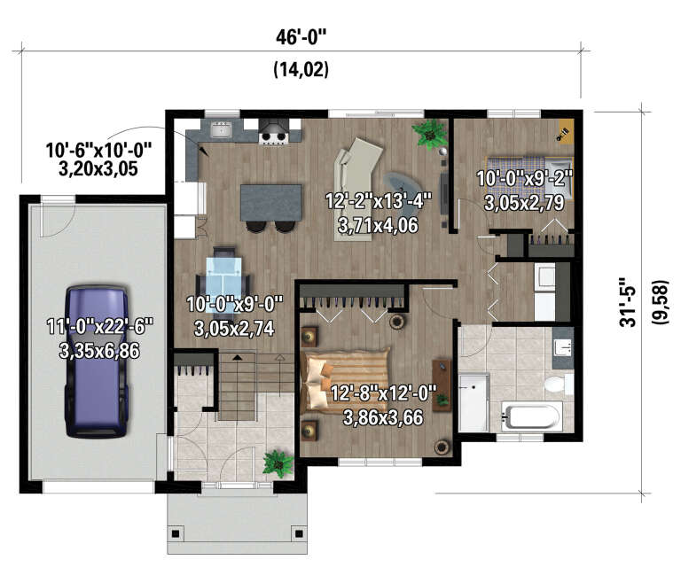 House Plan House Plan #33350 Drawing 1