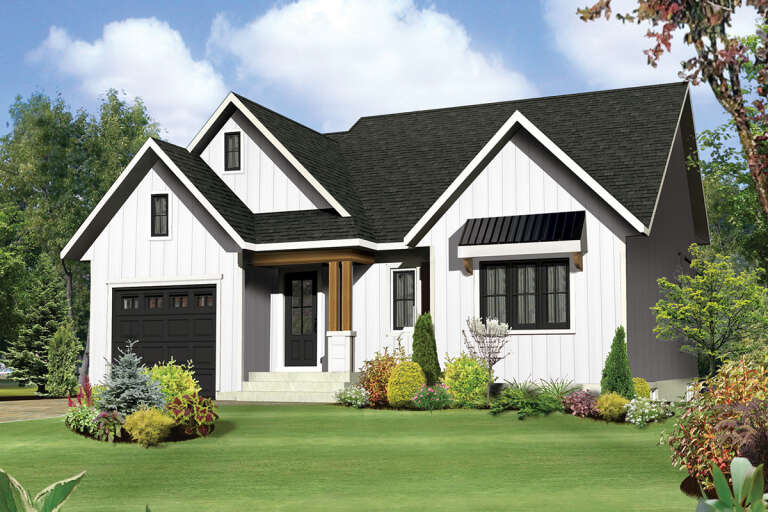 House Plan House Plan #33351 Angled Front Elevation