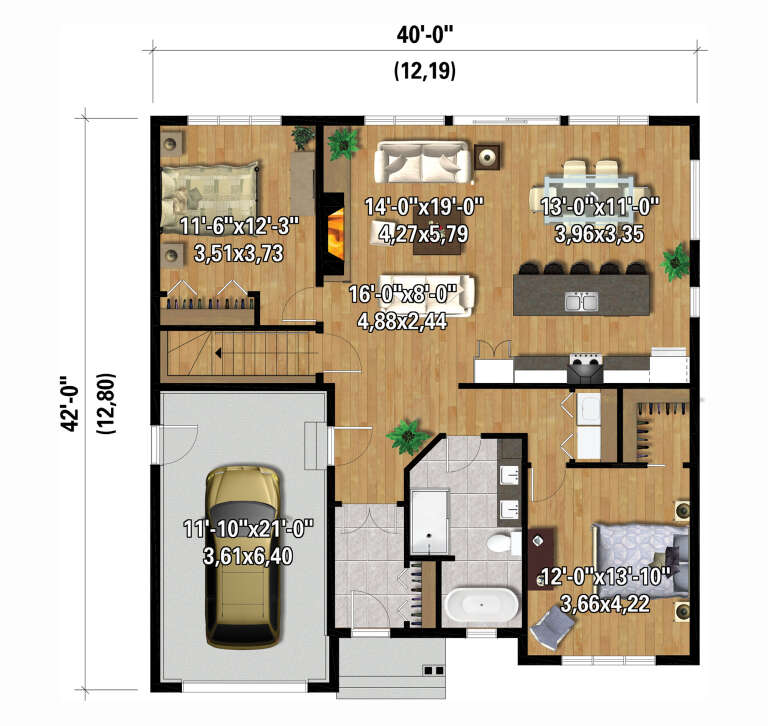 House Plan House Plan #33351 Drawing 1