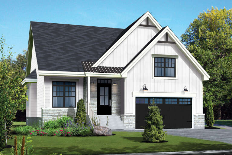House Plan House Plan #33352 Angled Front Elevation