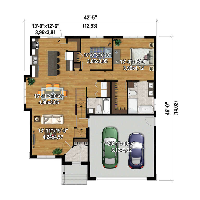 House Plan House Plan #33352 Drawing 1