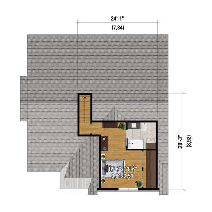 Second Floor for House Plan #6146-00649