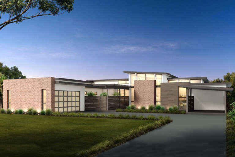 House Plan House Plan #33356 Angled Front Elevation