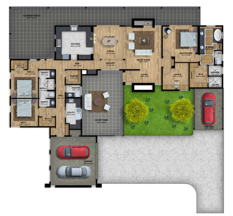 House Plan House Plan #33356 Drawing 1